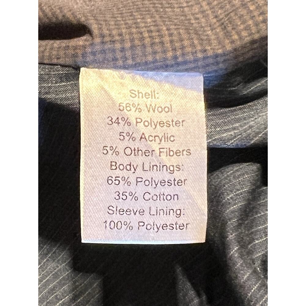 Joseph Abboud XL 44R Blue Gray Herringbone Tweed Texture Blazer Sport Jacket - Picture 15 of 15